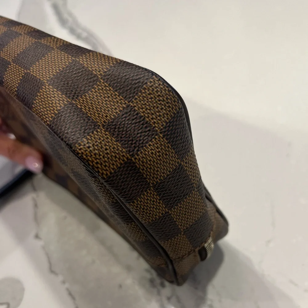 Louis Vuitton Damier Ebene Macao Wristlet Clutch Bag